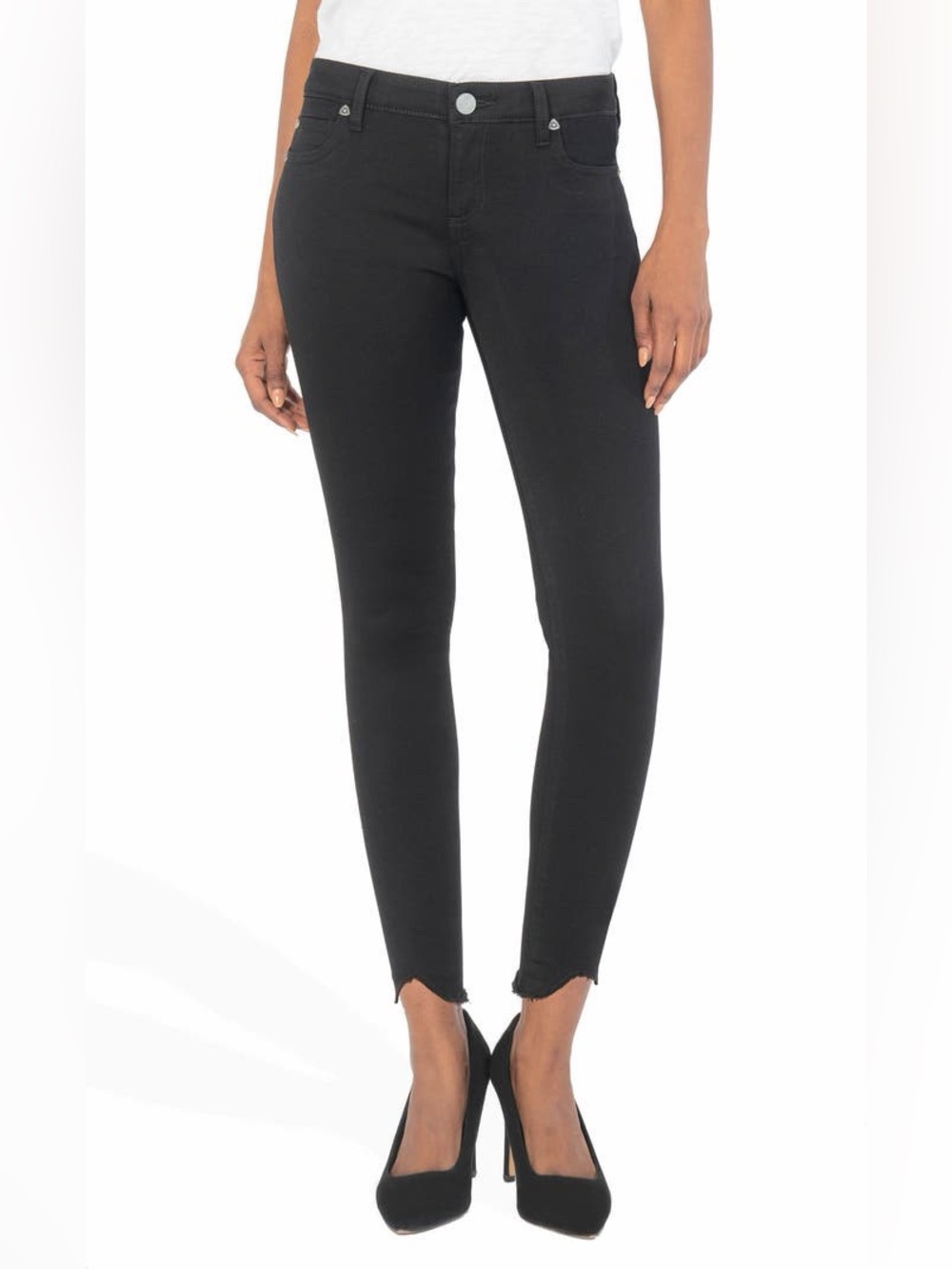 KUT from the Kloth Carlo Skinny Ankle Jeans- Black